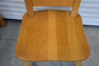 stół rozkładany i 4 krzesła - cały komplet z drewna dębowego - 9