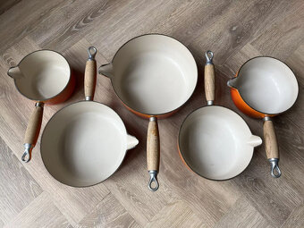 Zestaw garnków żeliwnych Le Creuset w kolorze pomarańczowym, - 9