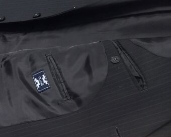 Marynarka, wełna, granat/czerń, na 182 cm - jak nowa - 9